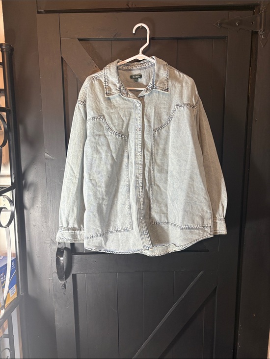 wild fable Jackets & Blazers - wild fable Light Blue Denim Button-Up Shacket